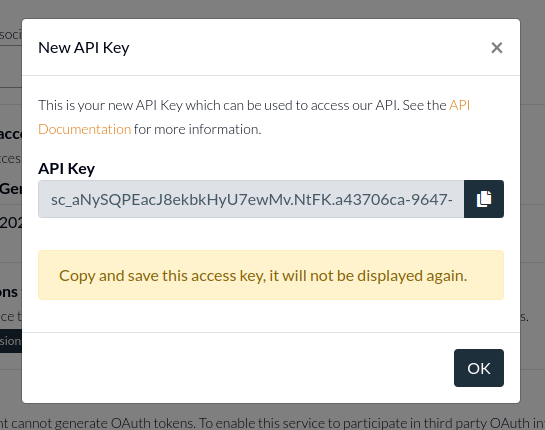 Access Key secure download