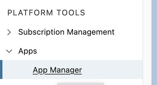 salesforce app manager selection