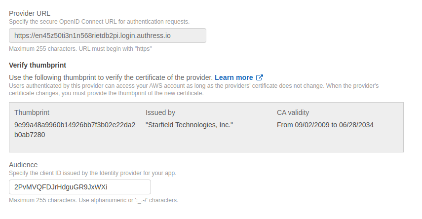 AWS Gitlab identity provider setup