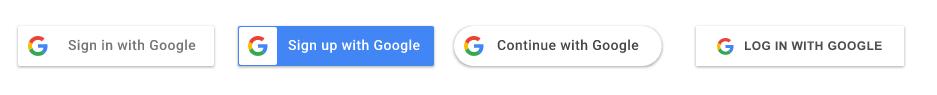 Google login buttons