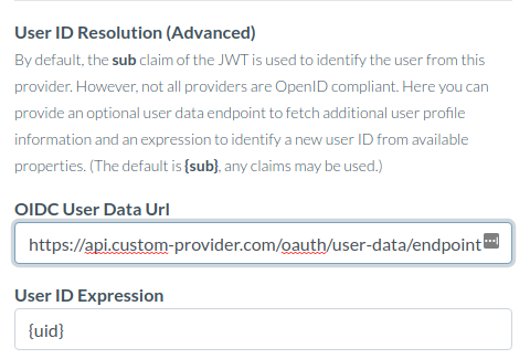 Non standard OAuth token data url