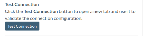 OAuth test connection button
